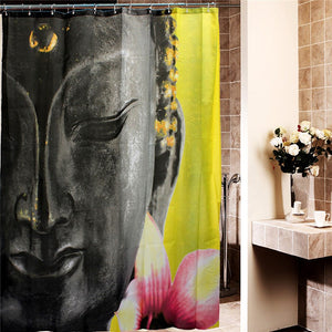 180 x 200cm Bath Polyester fabric Waterproof Shower Curtain Buddha