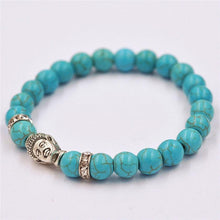 Alloy Rammel Silver Buddha Elastic Beaded Bracelet Tibet Charm