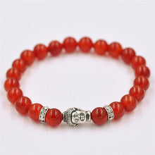 Alloy Rammel Silver Buddha Elastic Beaded Bracelet Tibet Charm