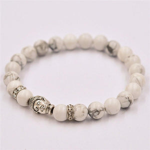 Alloy Rammel Silver Buddha Elastic Beaded Bracelet Tibet Charm