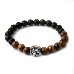 Wholesale Beaded Bracelet Yoga Jewelry Gold Color Buddha Leo Lion Head Bracelet