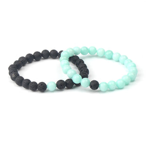 V.YA Beads Bracelets for Women Men Couple Jewelry