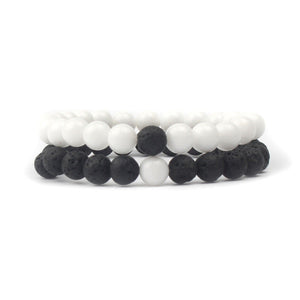 V.YA Beads Bracelets for Women Men Couple Jewelry