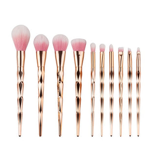 zwellbe 10Pcs Diamond Makeup Brush Set Powder