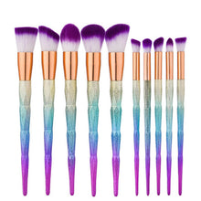 zwellbe 10Pcs Diamond Makeup Brush Set Powder