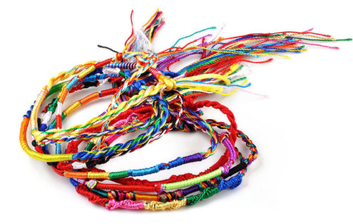 50Pcs Jewelry Lot Braid Strands Friendship Cords Handmade Bracelets