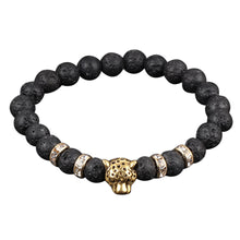 Obsidian Bracelet Buddha Head Gold Bracelet Lava Stone Bead Bracelets