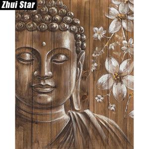 Zhui Star Full Square Diamond 5D DIY Diamond Painting "Buddha religion"