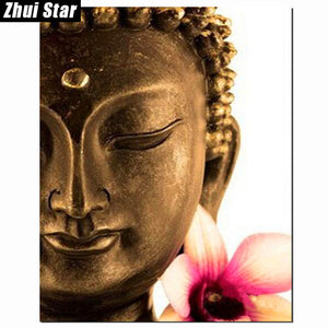 Zhui Star Full Square Diamond 5D DIY Diamond Painting "Buddha religion"